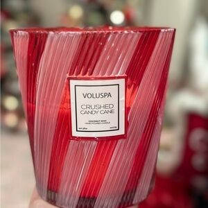 Anthropologie VOLUSPA 3 Wick Candy Cane Candle NEW